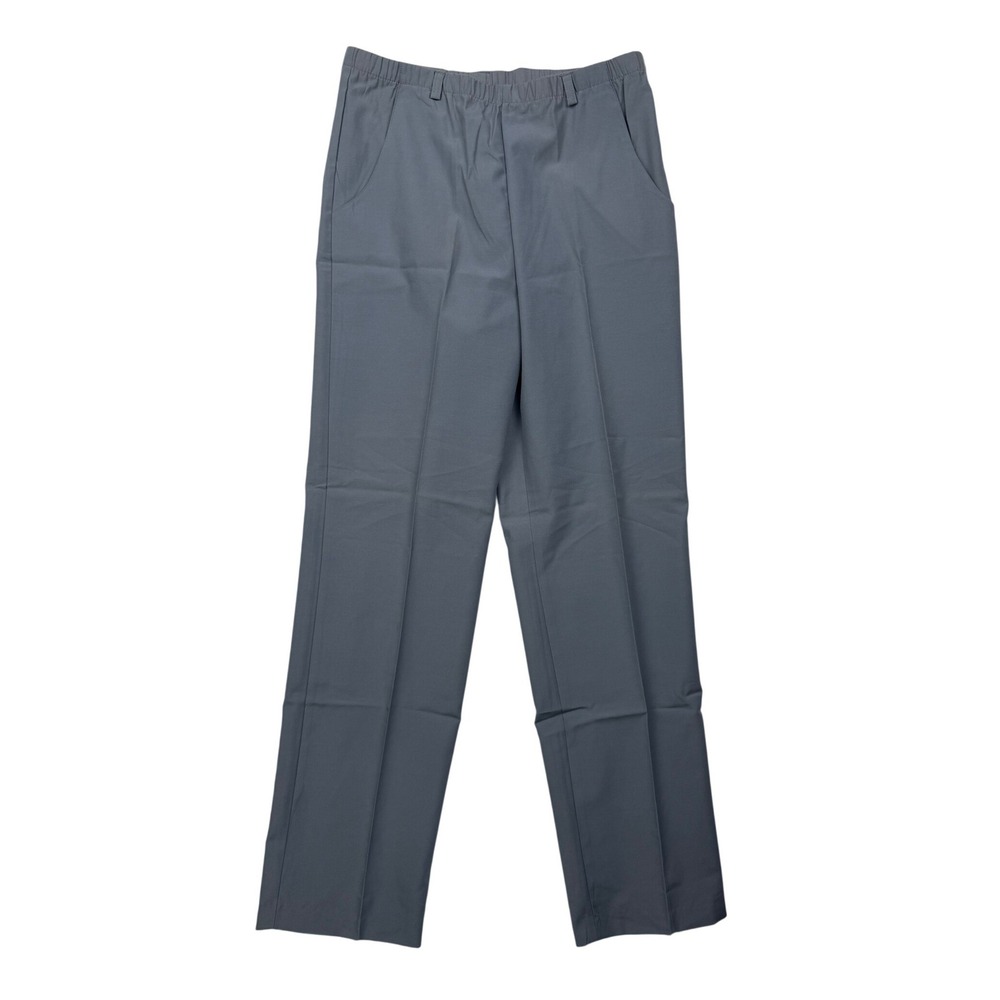 Vintage JGJ Blue Gray Elastic Waist Straight Leg Pants Size 8 Deadstock